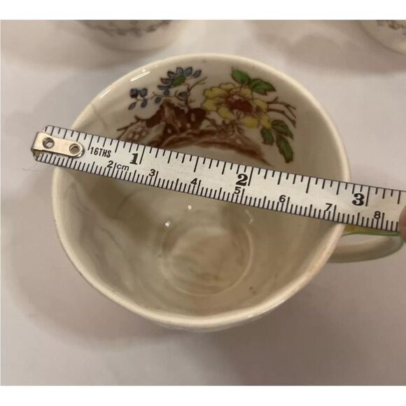 Royal Doulton Grantham Brown 6 Demitasse Espresso Cups and 4 Saucers D547 - Picture 5 of 9